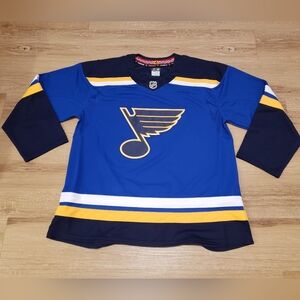 St. Louis Blues Fanatics Premium Jersey W/Fighting Strap Blue
